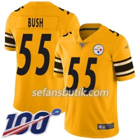 Pittsburgh Steelers Tröjor Devin Bush 55 Nike Gul 100th - Herr